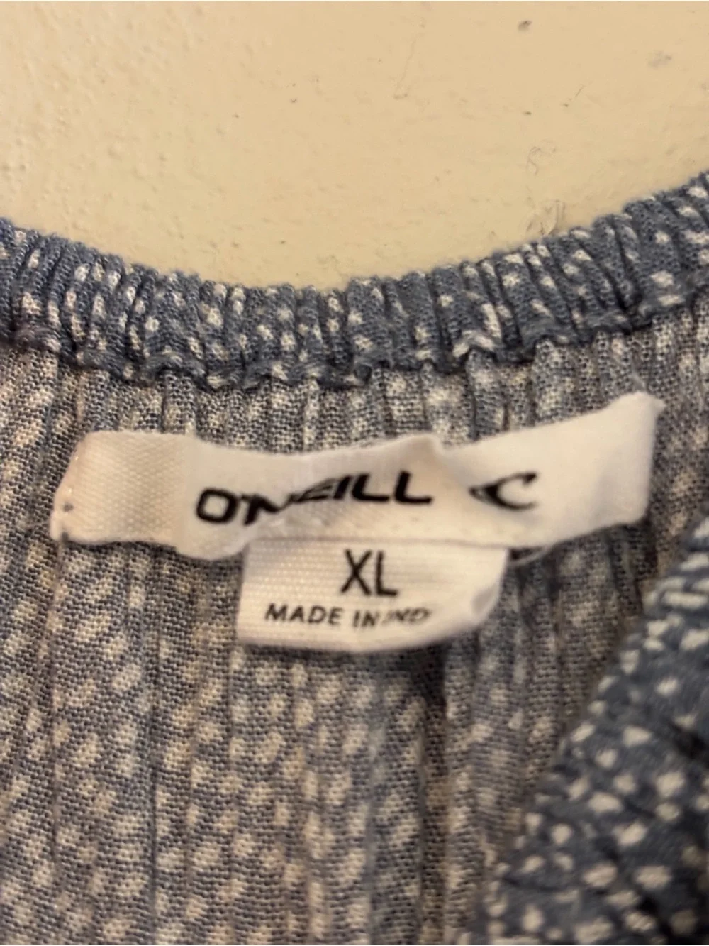 O'Neill Light Blue Puff Sleeve Peasant Blouse - Picture 3 of 6